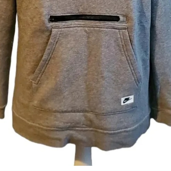 Nike Y2K High Neck Grey Jersey sweater sweatshirt Jumper zip pocket S male 36/38 - Picture 4 of 7